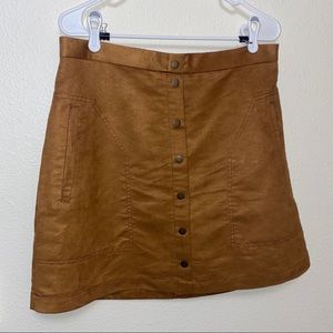 H&M brown suede skirt - size 14.